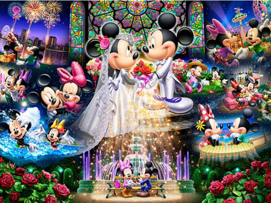 Tenyo • Mickey & Minnie • Eternal Oath　1000 PCS　Crystal　Jigsaw Puzzle