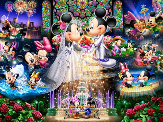 Tenyo • Mickey & Minnie • Eternal Oath　1000 PCS　Crystal Jigsaw Puzzle