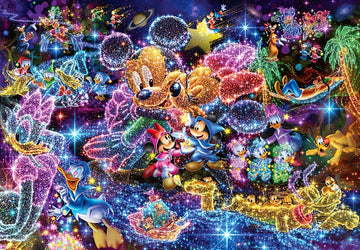 Tenyo • Mickey & Friends • Wish Upon a Starry Sky　1000 PCS　Crystal Jigsaw Puzzle