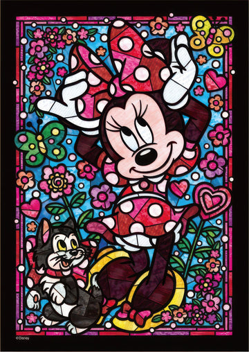 tenyo-dsg-266-754-minnie-mouse-stained-glass-266-pieces-jigsaw-puzzle