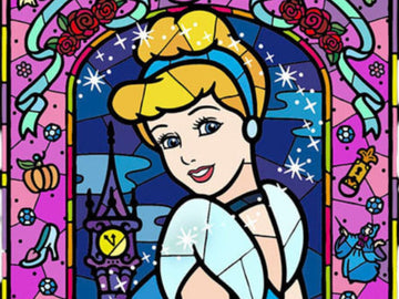 Tenyo • Cinderella Stained Glass　266 PCS　Crystal Jigsaw Puzzle