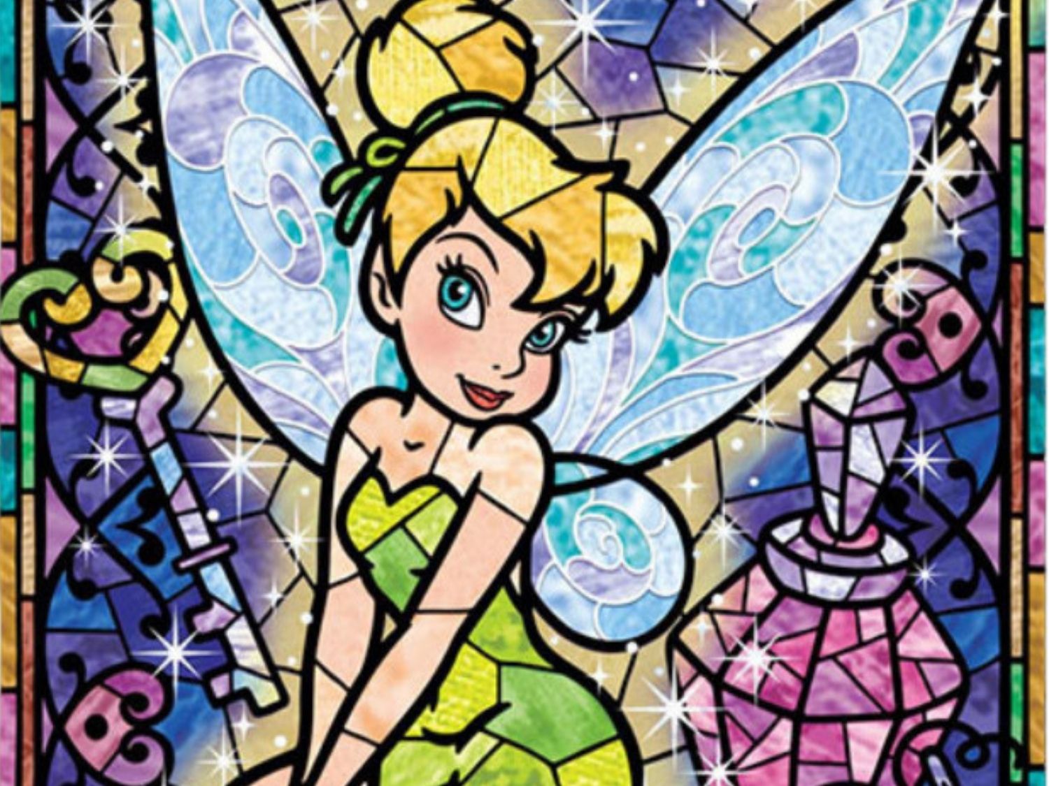 Tenyo • Tinker Bell Stained Glass　266 PCS　Crystal Jigsaw Puzzle