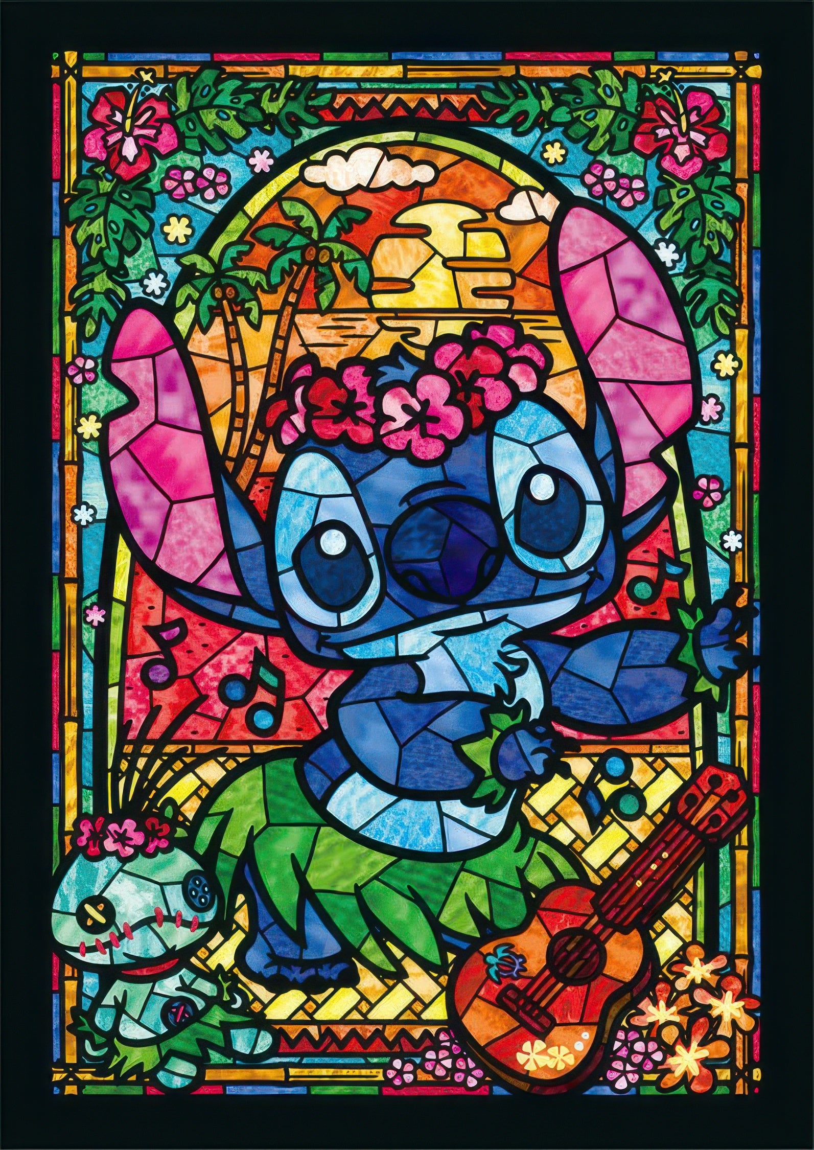 tenyo-dsg-266-758-stitch-stained-glass-266-pieces-jigsaw-puzzle