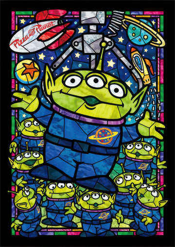 tenyo-dsg-266-958-toy-story-alien-stained-glass-266-pieces-jigsaw-puzzle