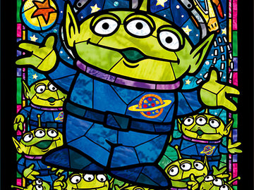 Tenyo • Toy Story • Alien Stained Glass　266 PCS　Crystal Jigsaw Puzzle