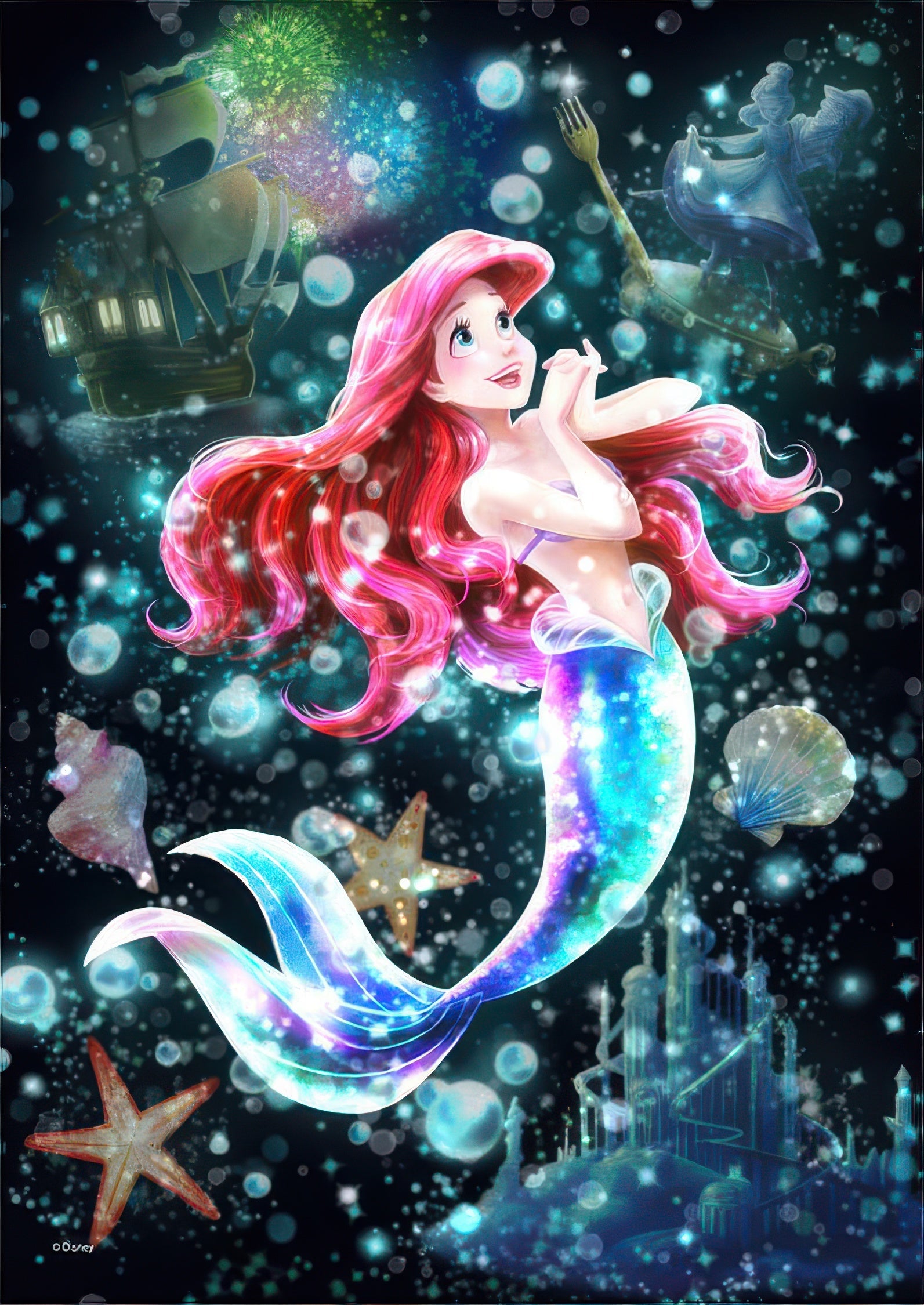tenyo-dsg-266-961-a-world-of-shining-dreams-(ariel)-266-pieces-jigsaw-puzzle