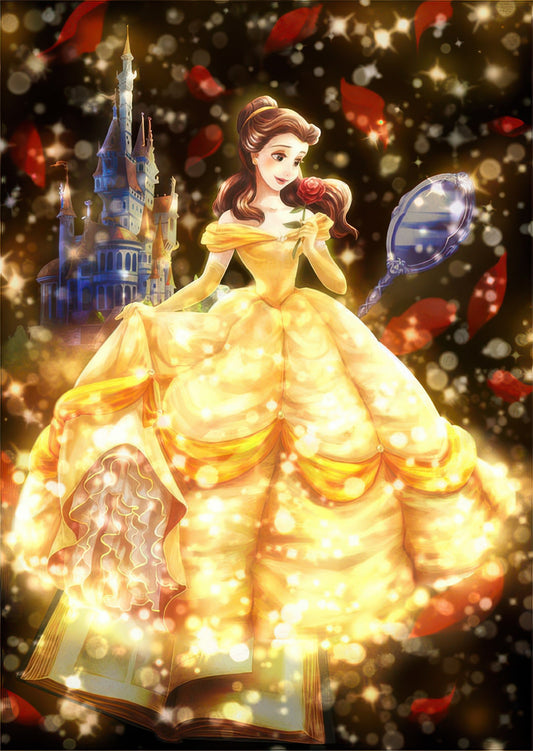 Tenyo DSG-266-962　Beauty and the Beast • Twinkle Showers / Story Where Love Shines　266 Pieces Crystal Jigsaw Puzzle