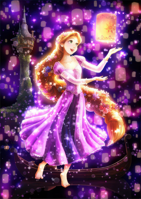 Tenyo DSG-266-963　Tangled • Twinkle Showers / Dream that Lights up the Night Sky　266 Pieces Crystal Jigsaw Puzzle