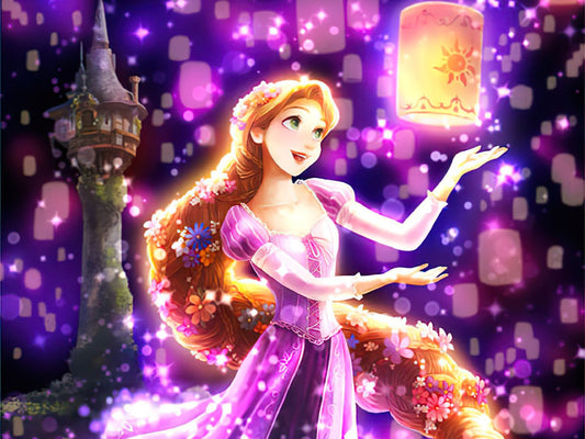 Tenyo • Rapunzel • Twinkle Showers / Dream that Lights up the Night Sky　266 PCS　Crystal Jigsaw Puzzle