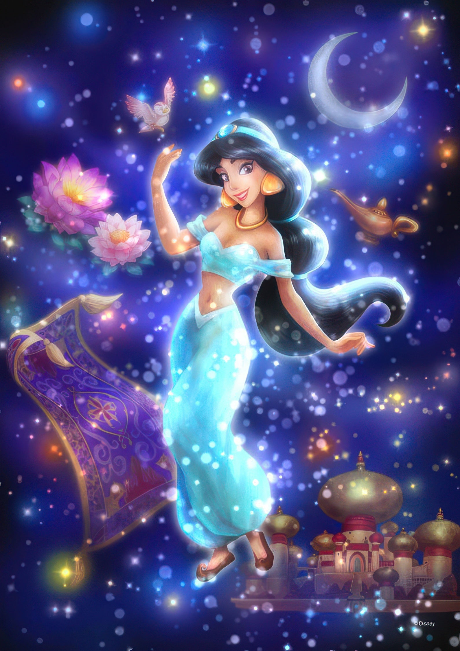 tenyo-dsg-266-964-aladdin-twinkle-showers-wish-for-shimmering-freedom-266-pieces-crystal-jigsaw-puzzle