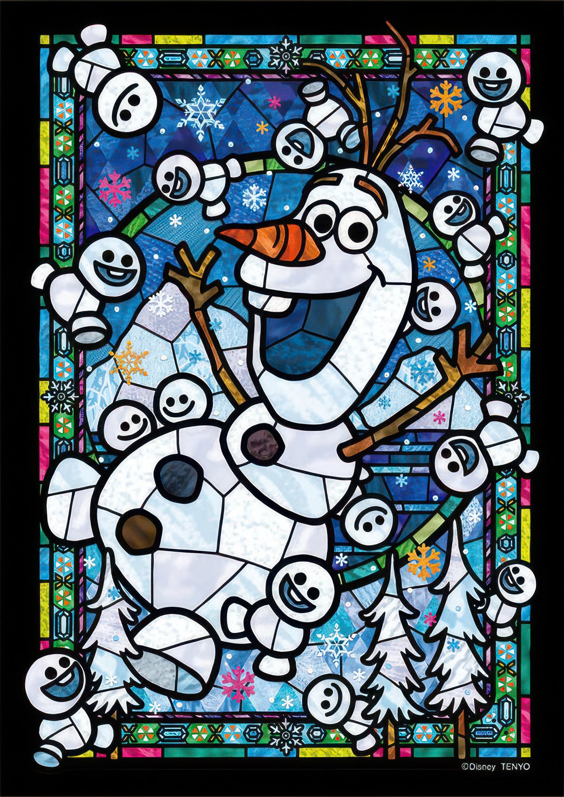 tenyo-dsg-266-967-frozen-olaf-stained-glass-266-pieces-crystal-jigsaw-puzzle