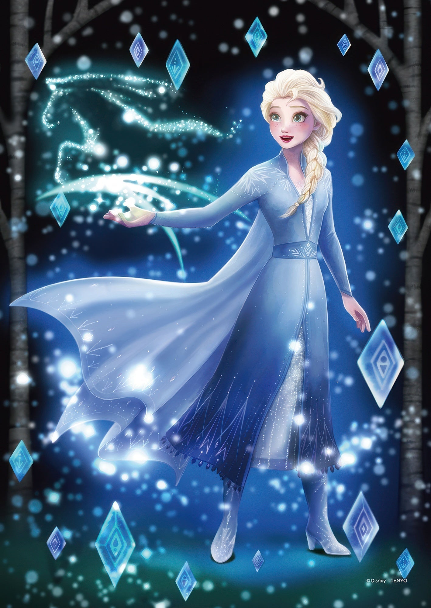 tenyo-dsg-266-969-frozen-twinkle-showers-the-secret-of-sparkling-magic-266-pieces-crystal-jigsaw-puzzle