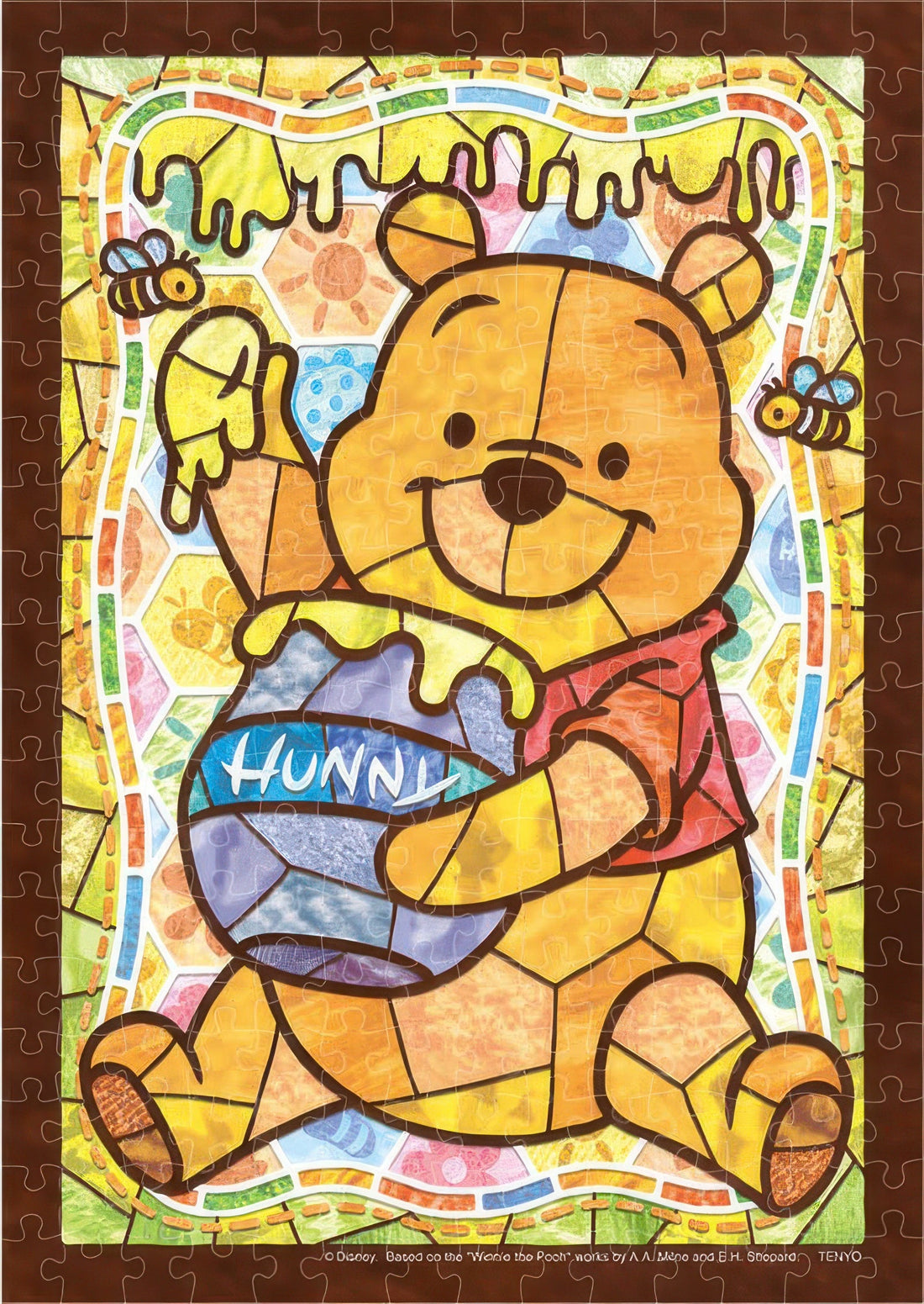 tenyo-dsg-266-972-winnie-the-pooh-stained-glass-266-pieces-crystal-jigsaw-puzzle