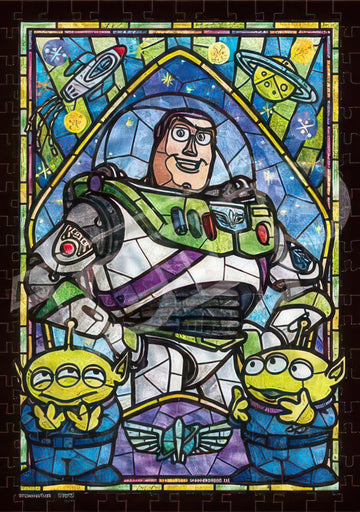 tenyo-dsg-266-975-buzz-lightyear-stained-glass-(toy-story)-266-pieces-jigsaw-puzzle