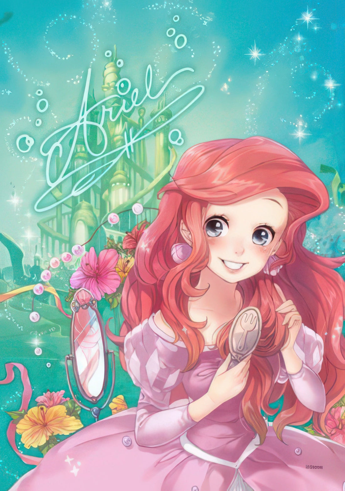 tenyo-dsg-266b-783-the-little-mermaid-sweet-bag-ariel-266-pieces-crystal-jigsaw-puzzle