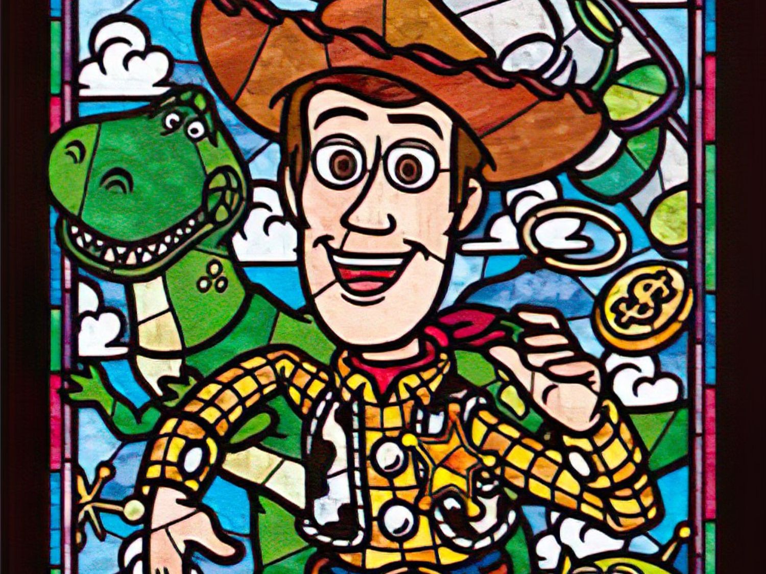 Tenyo • Toy Story Stained Glass　456 PCS　Crystal Jigsaw Puzzle