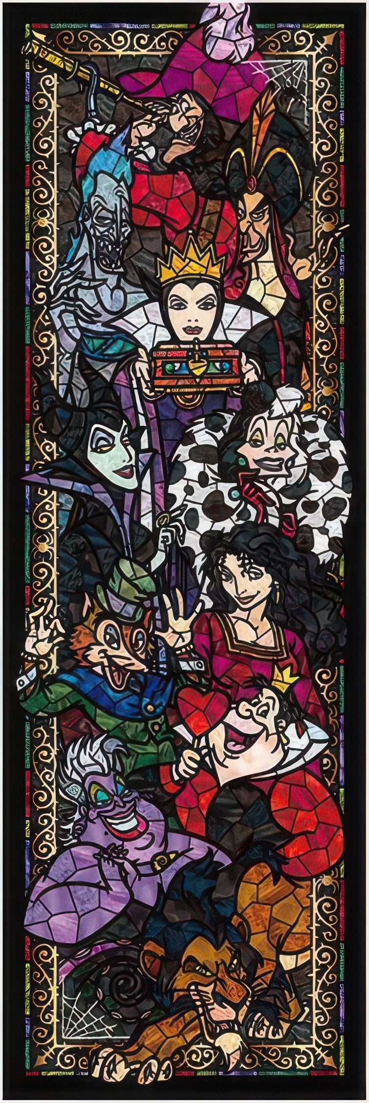 tenyo-dsg-456-730-villains-stained-glass-456-pieces-jigsaw-puzzle