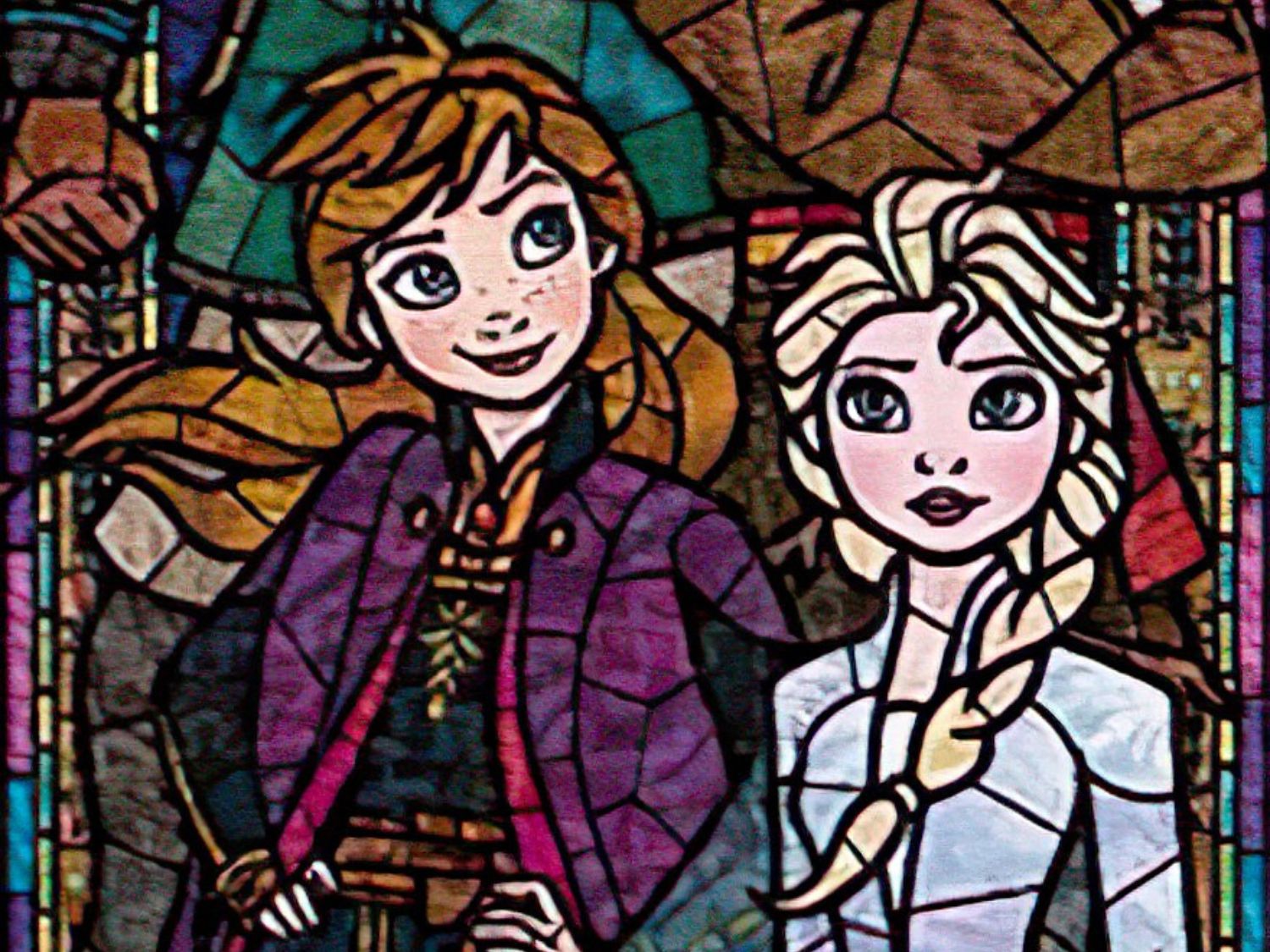Tenyo • Frozen II Stained Glass　456 PCS　Crystal Jigsaw Puzzle
