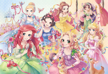 Tenyo â€¢ All Princesses â€¢ Pure Disney Princessesã€€500 PCSã€€Crystal Jigsaw Puzzle
