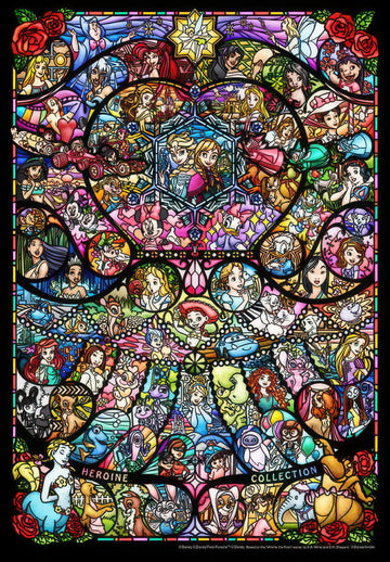 tenyo-dsg-500-489-pixar-heroine-collection-stained-glass-500-pieces-jigsaw-puzzle