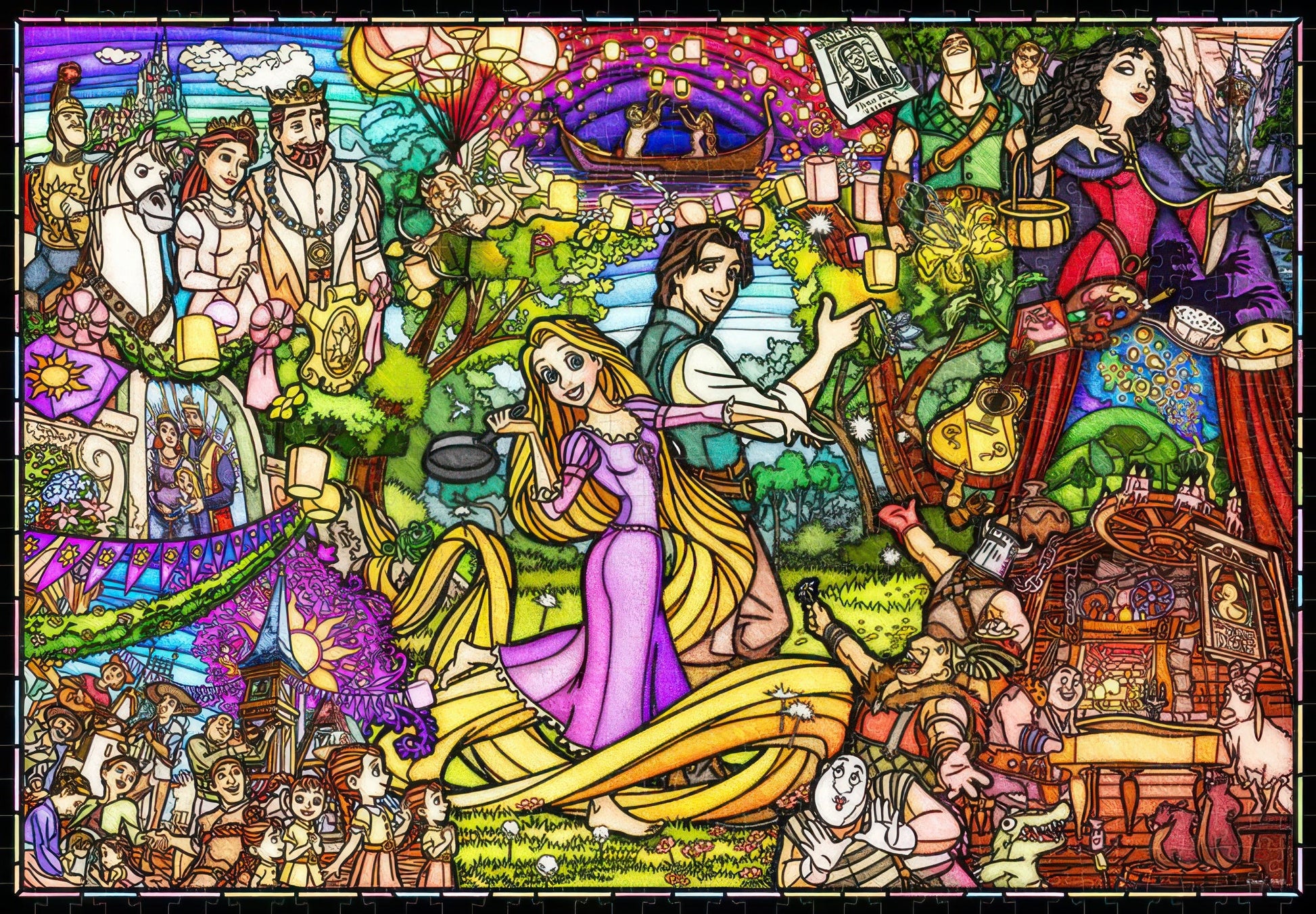 tenyo-dsg-500-622-tangled-story-stained-glass-500-pieces-jigsaw-puzzle