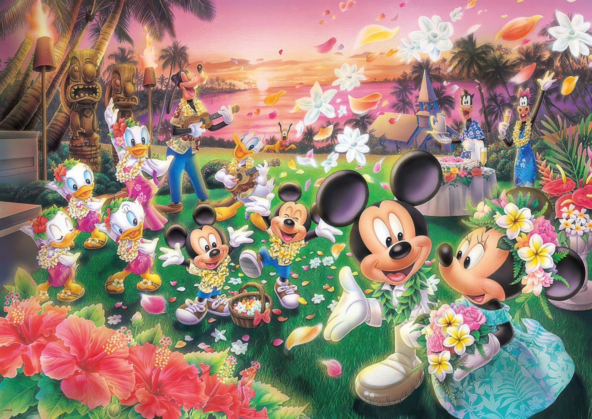 tenyo-dw-1000-361-mickey-friends-hawaiian-wedding-dream-1000-pieces-jigsaw-puzzle