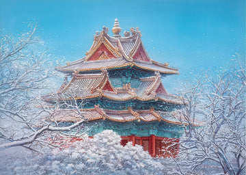 toi-world-10963-forbidden-city:-corner-tower-snow-scene-1000-pieces-jigsaw-puzzle