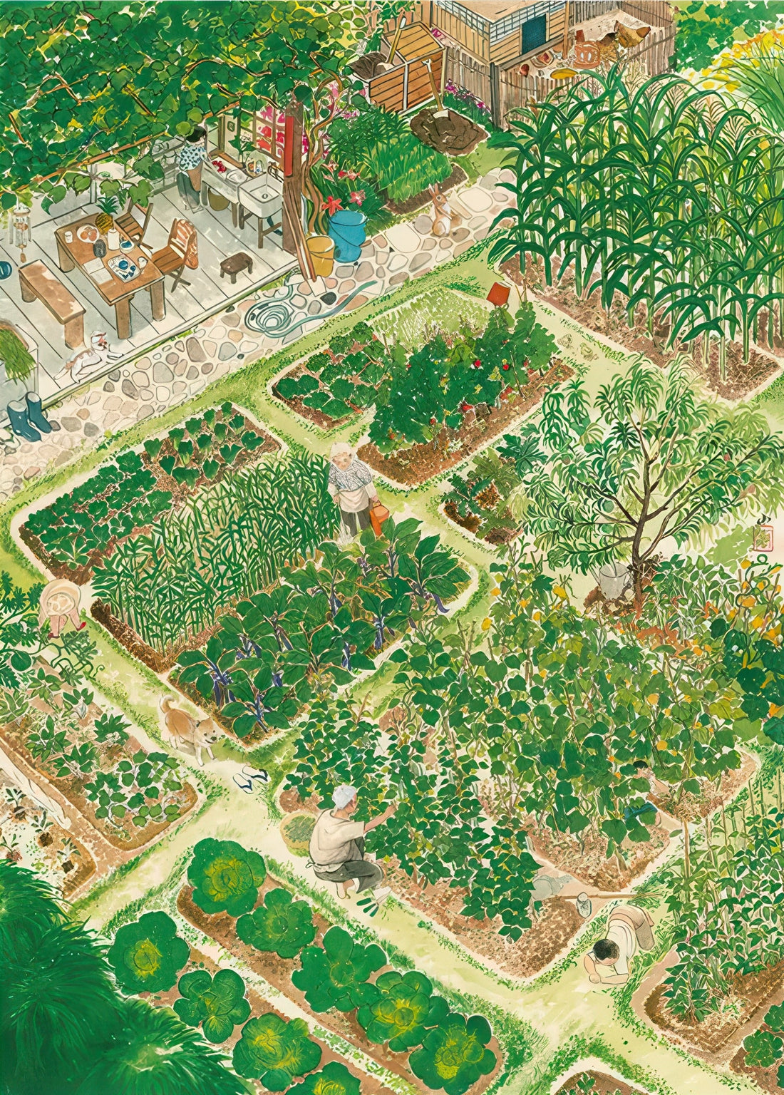 toi-world-12457-grandpa's-vegetable-garden-1000-pieces-jigsaw-puzzle