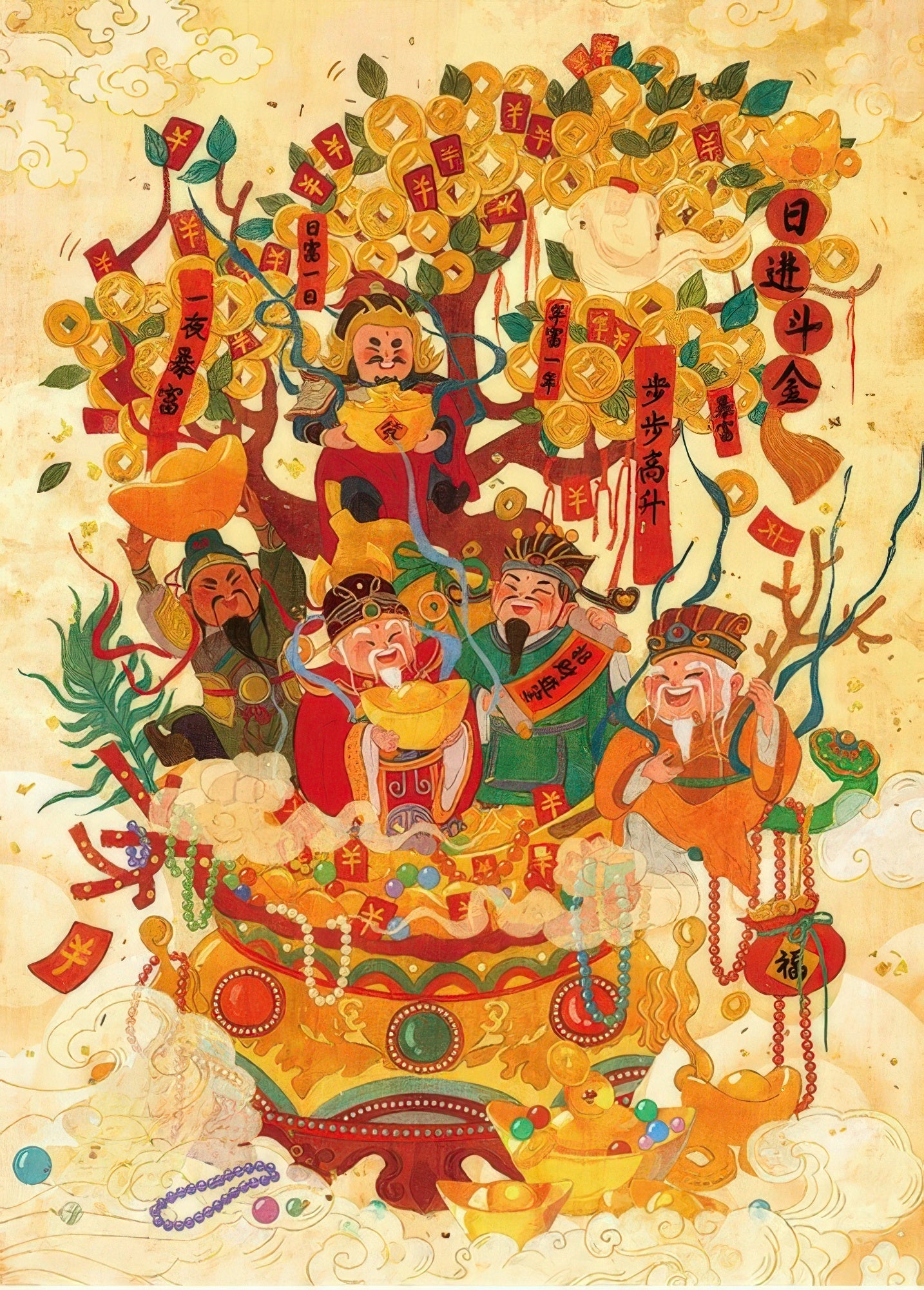 toi-world-23353-five-way-god-of-wealth-money-tree-1000-pieces-jigsaw-puzzle