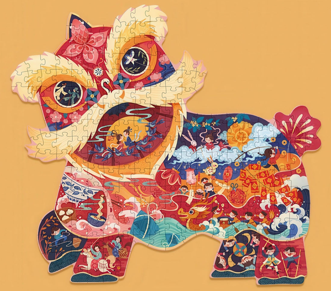 toi-world-tp511-lion-dance-233-pieces-jigsaw-puzzle