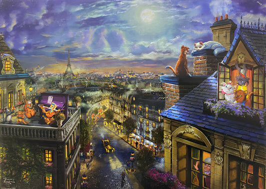 Toy&Puzzle KD-1000-012　The Aristocats • Cultivate Love Under the Moonlight　1000 Pieces Jigsaw Puzzle