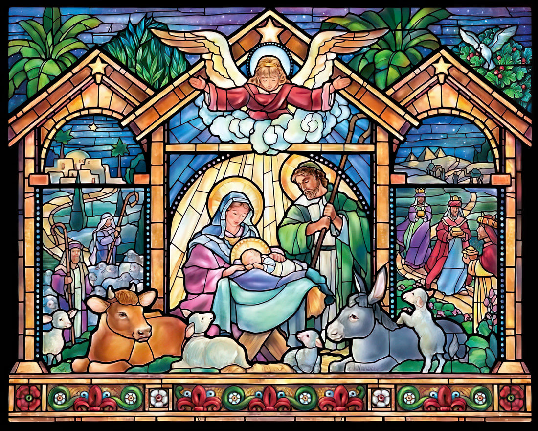 vermont-christmas-vc135-illustration-stained-glass-nativity-1000-pieces-jigsaw-puzzle