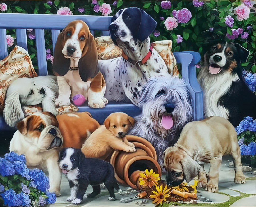 vermont-christmas-vc149-animal-dogs-on-a-bench-1000-pieces-jigsaw-puzzle