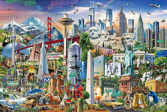 Vox VE1000-41　Scenery • USA Canada Landmarks　1000 Pieces Jigsaw Puzzle