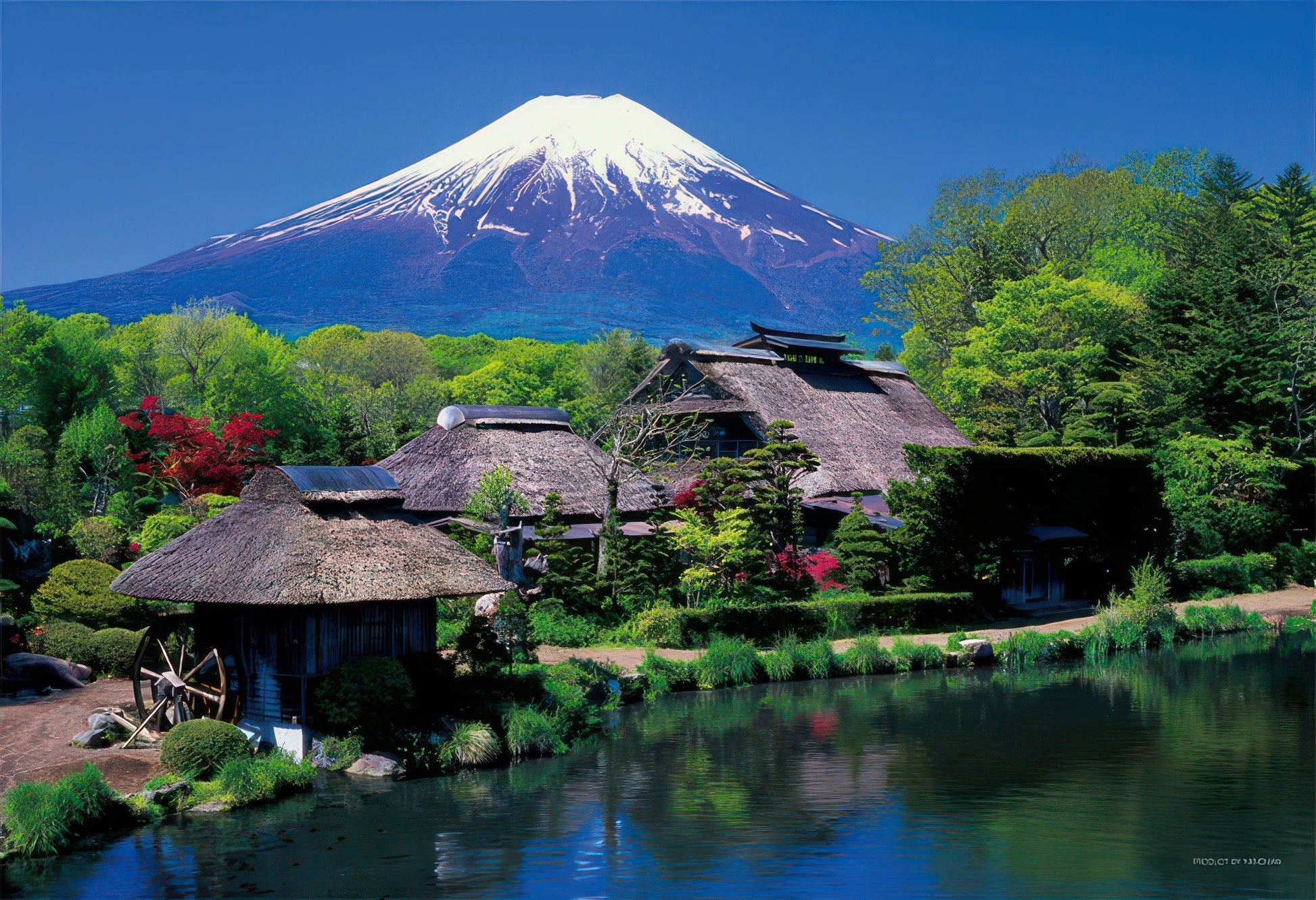 yanoman-01-2073-mount-fuji-from-oshino-village-(yamanashi)-108-pieces-jigsaw-puzzle