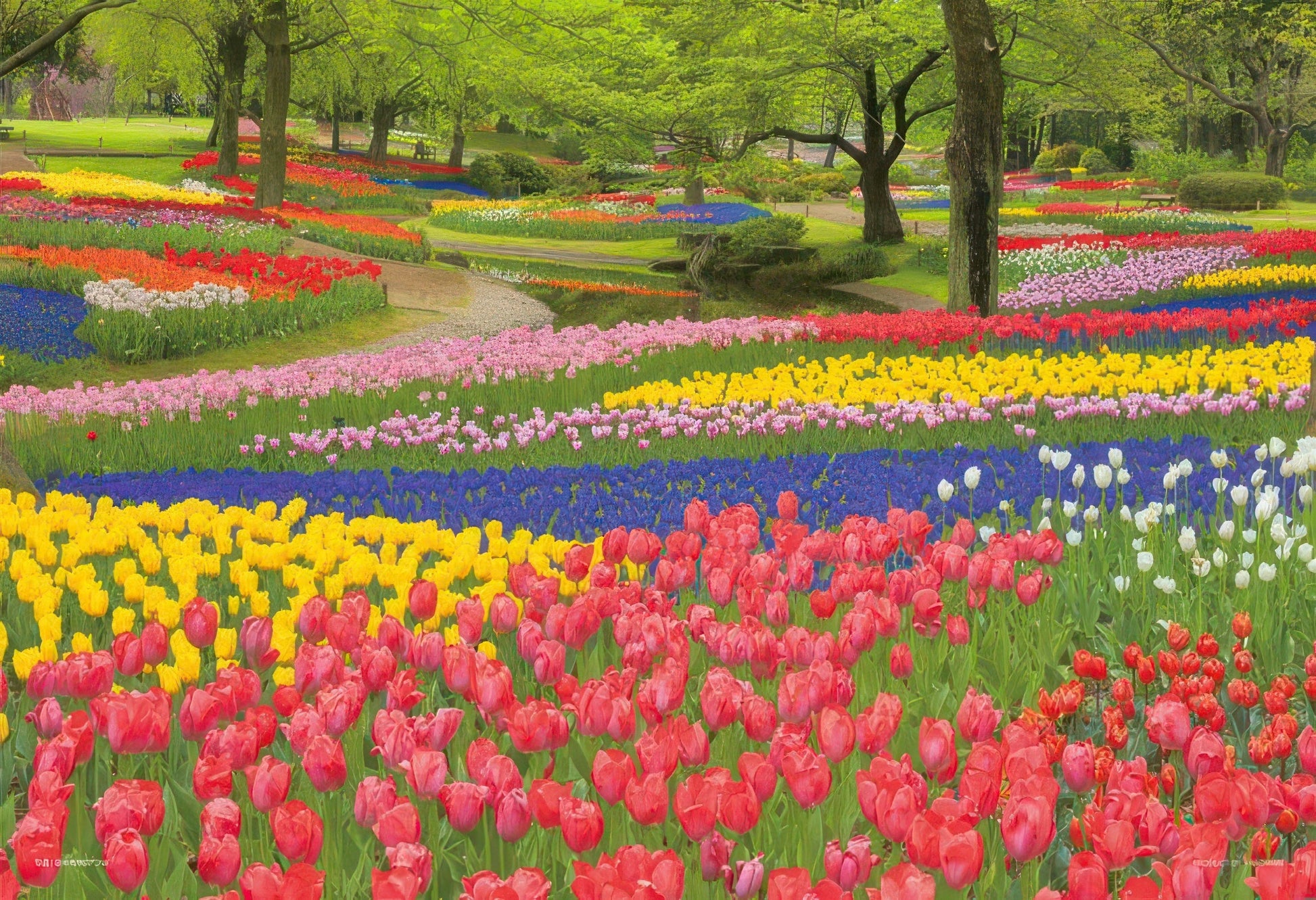 yanoman-01-2090-scenery-showa-kinen-park-in-bloom-tokyo-108-pieces-jigsaw-puzzle