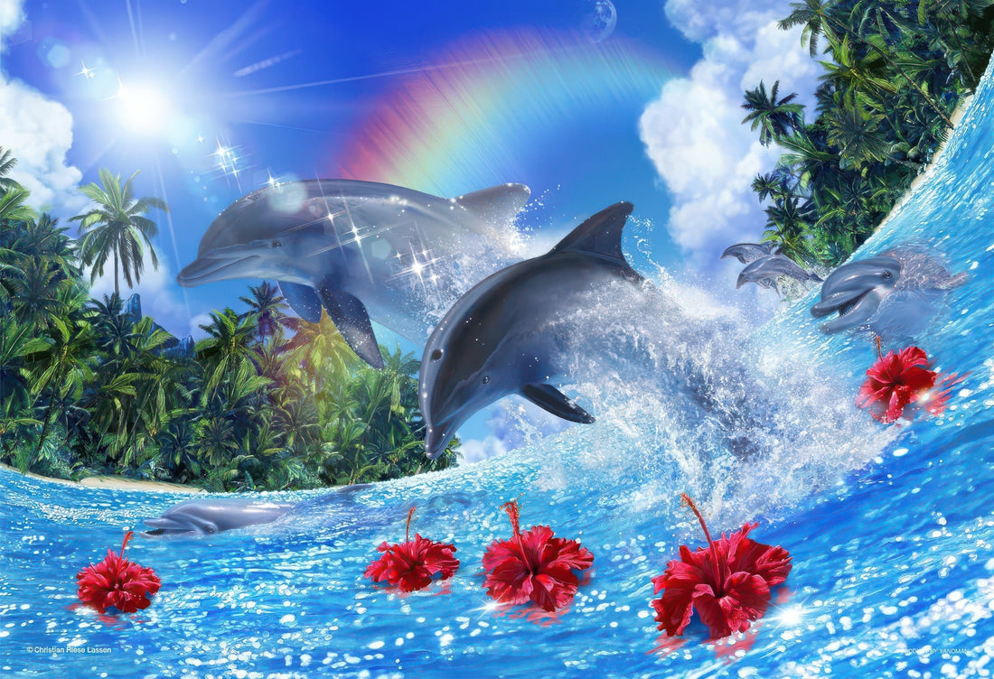 yanoman-03-950-shining-dolphins-300-pieces-jigsaw-puzzle