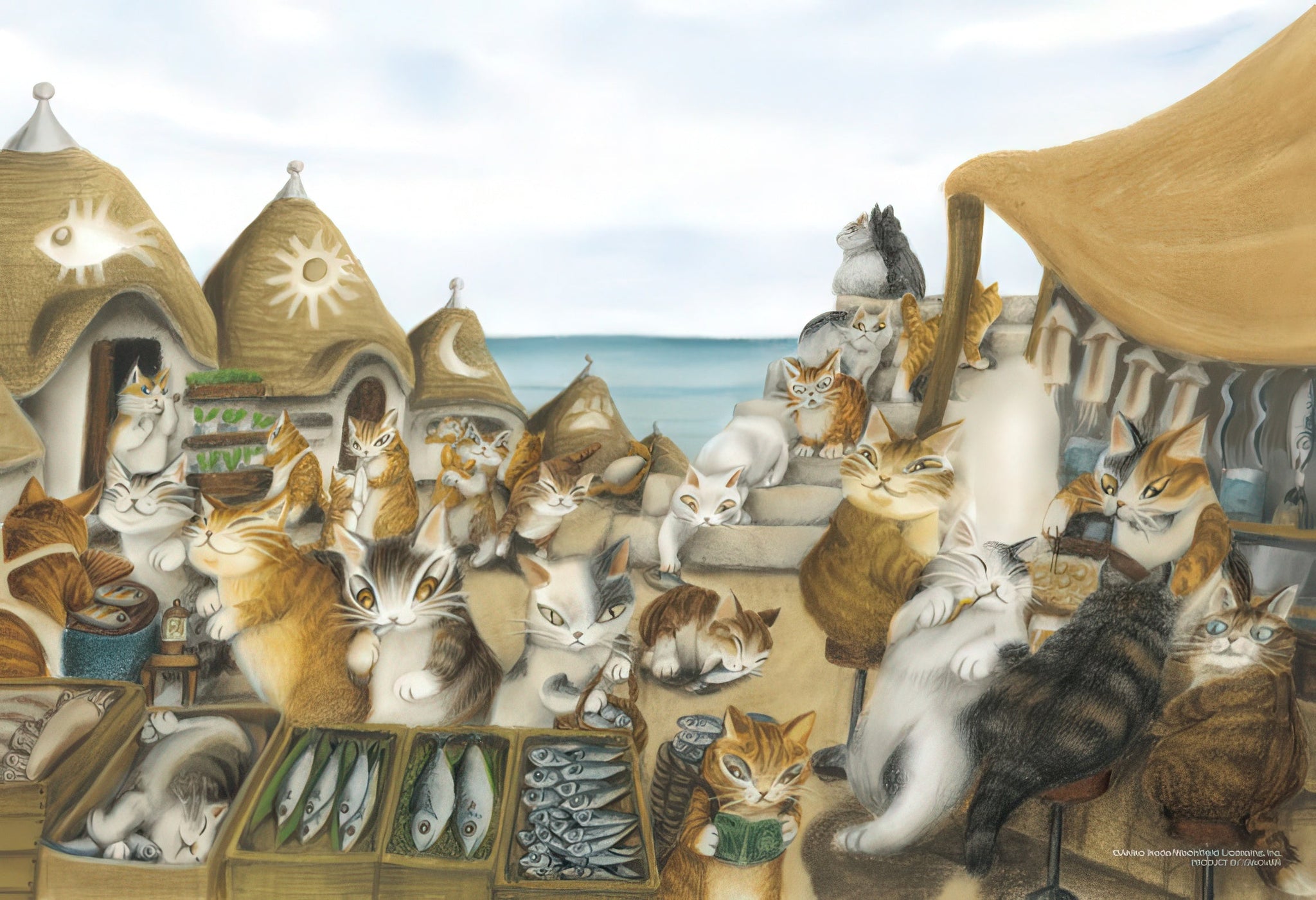yanoman-03-953-rumors-in-cat-alley-(wachi-field)-300-pieces-jigsaw-puzzle