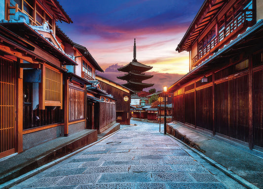 Yanoman 05-1025　Scenery • Sunset Yasaka-dori, Kyoto　500 Pieces Jigsaw Puzzle