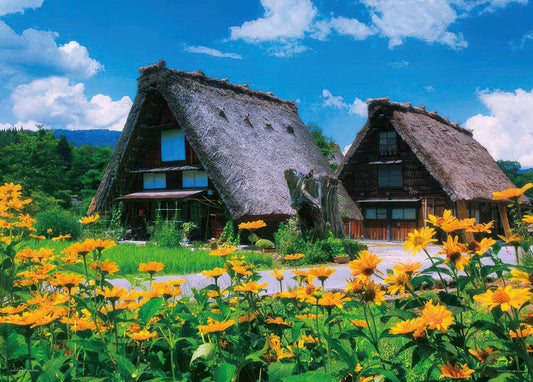 Yanoman 05-1037　Scenery • Windy Shirakawa-go, Gifu　500 Pieces Jigsaw Puzzle