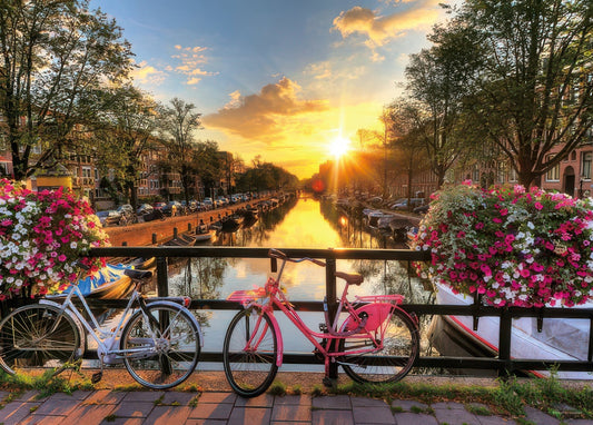 Yanoman 05-1049　Scenery • Amsterdam, Glittering Canals and Streets　500 Pieces Jigsaw Puzzle