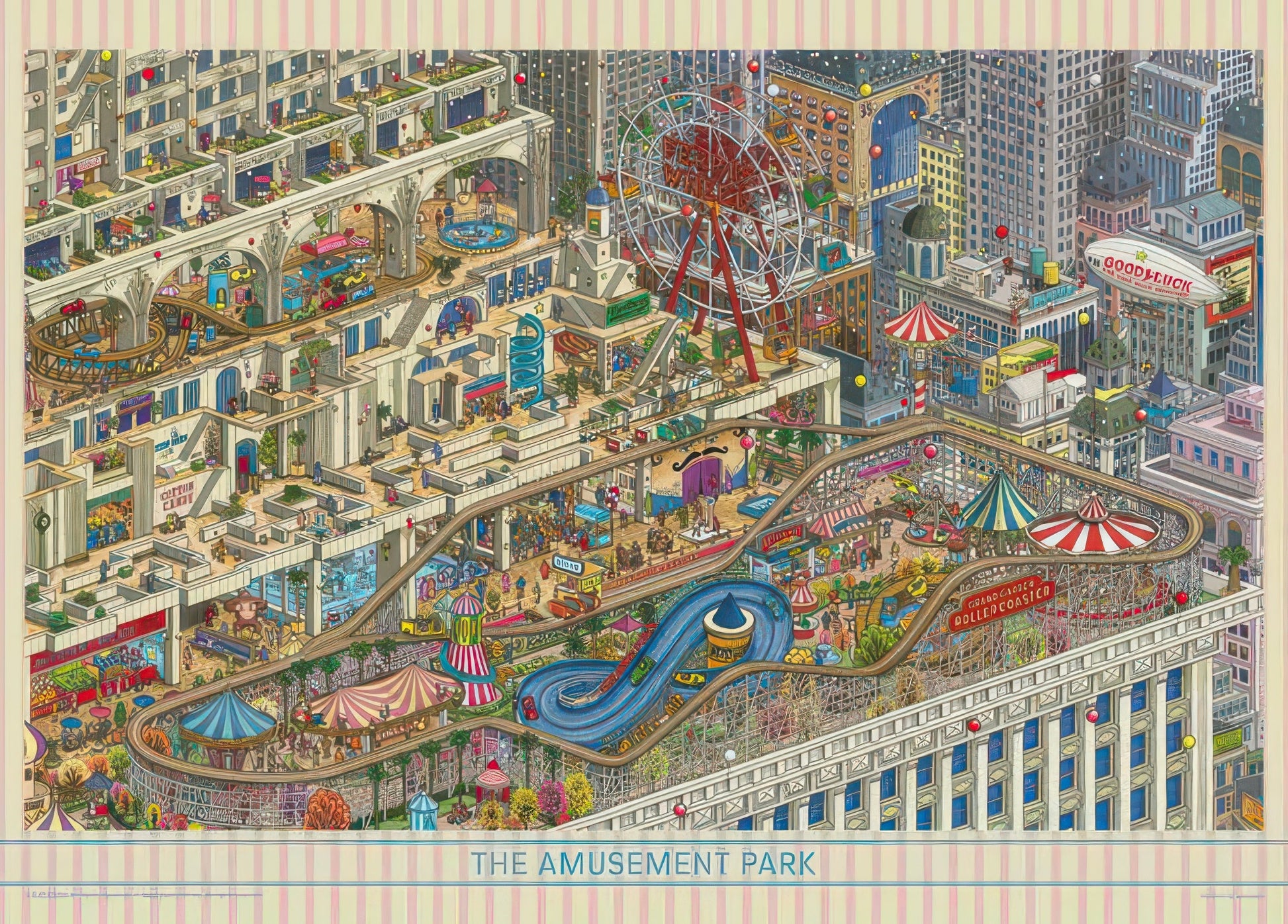 yanoman-05-1074-amusement-park-on-top-of-a-building-500-pieces-jigsaw-puzzle