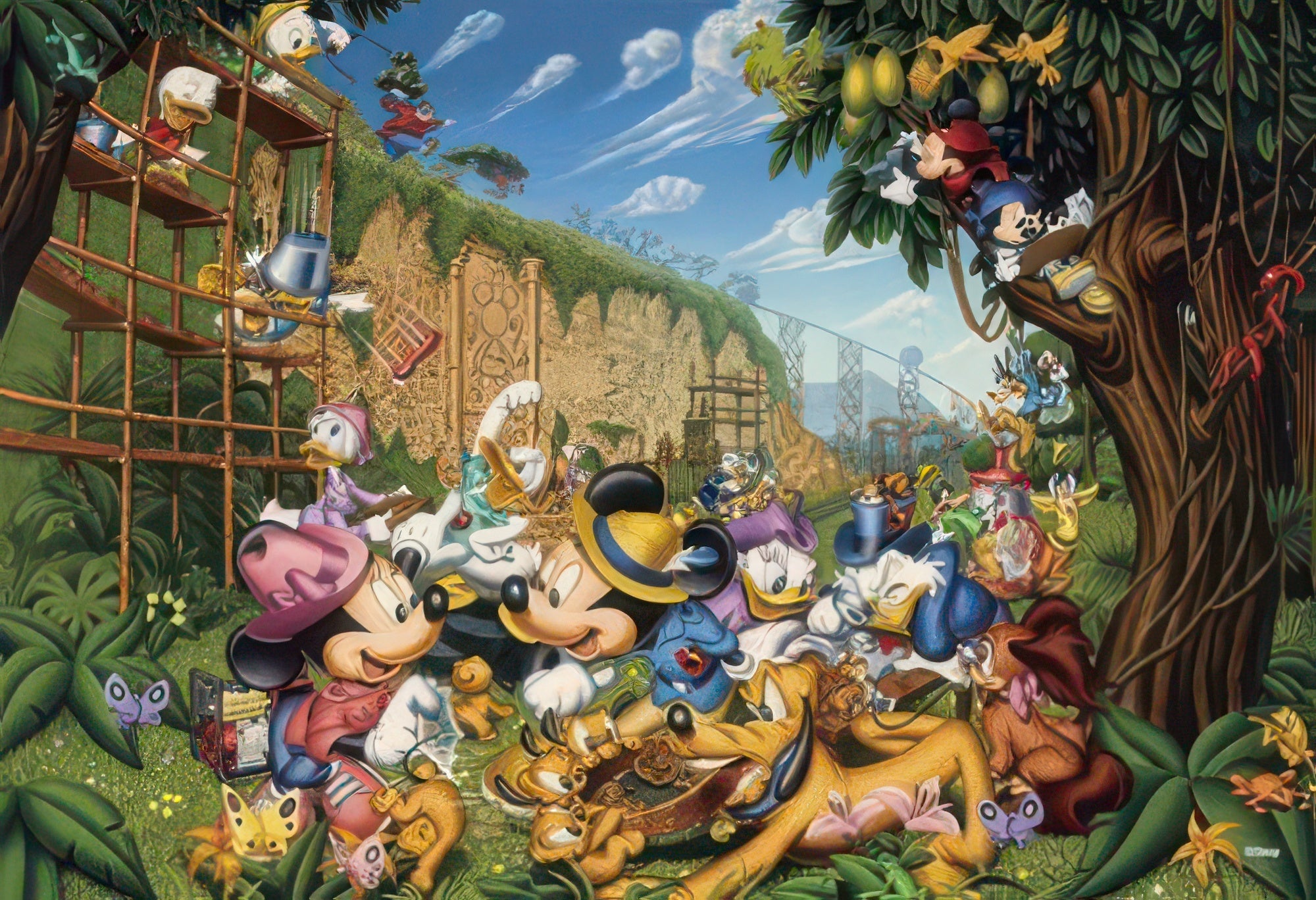 yanoman-05-905s-mickey-friends-ancient-rome-survey-team-500-pieces-jigsaw-puzzle