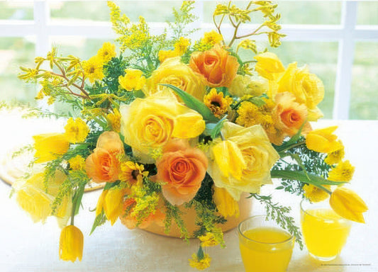 Yanoman 05-966　Flower • Yellow Harmony　500 Pieces Jigsaw Puzzle