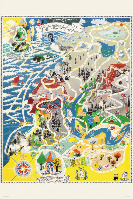 Yanoman 10-1291　Map of Moomin Valley　1000 Pieces Jigsaw Puzzle