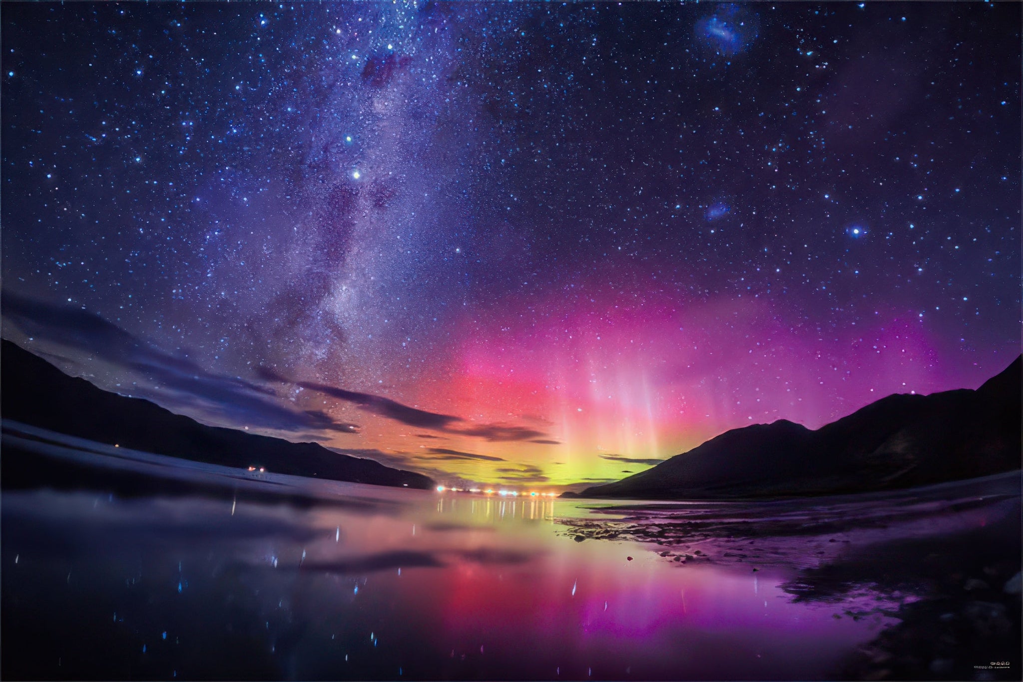 yanoman-10-1307-scenery-aurora-in-the-galaxy-new-zealand-1000-pieces-jigsaw-puzzle