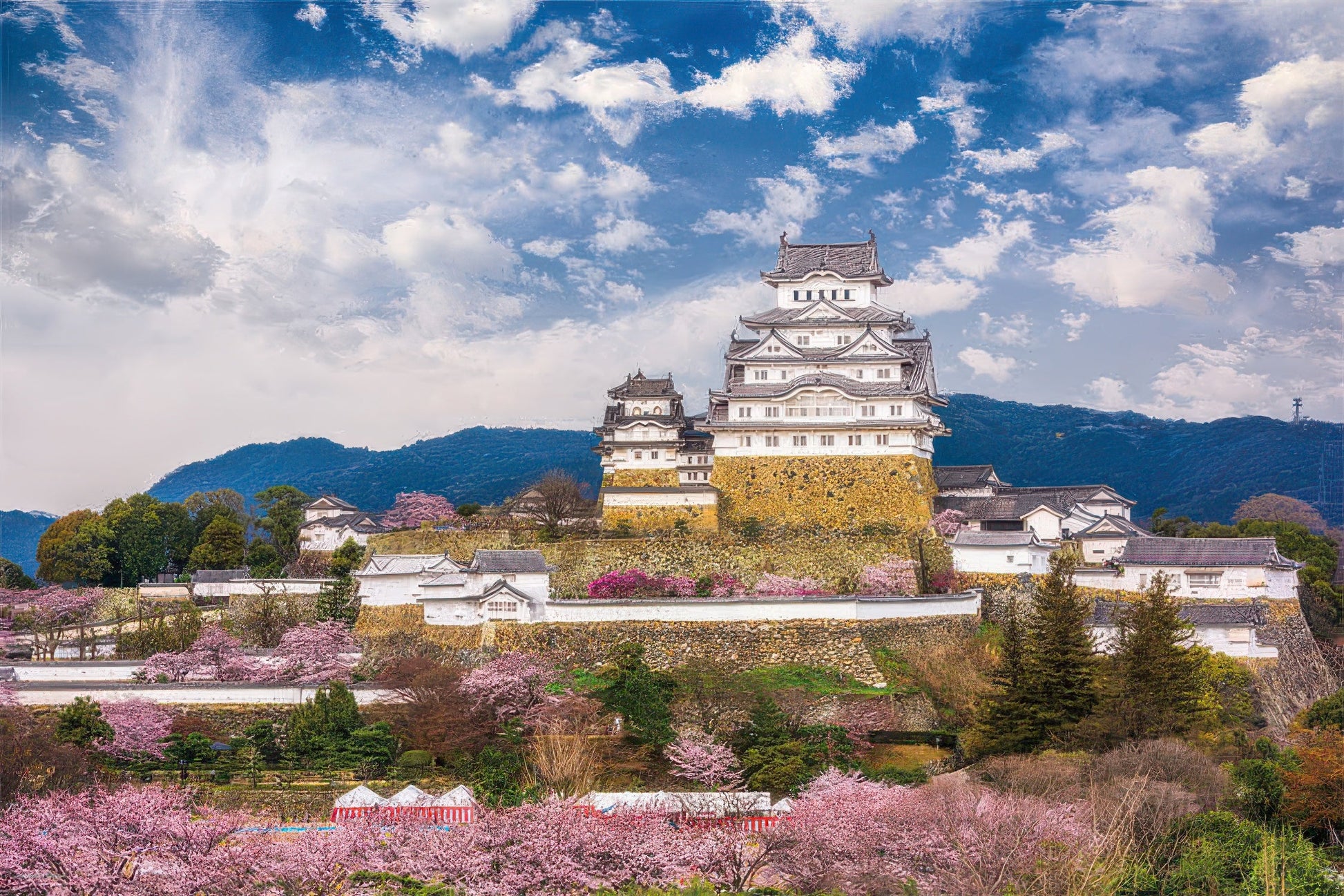 yanoman-10-1313-scenery-blooming-sakura-at-himeji-castle-hyogo-1000-pieces-jigsaw-puzzle