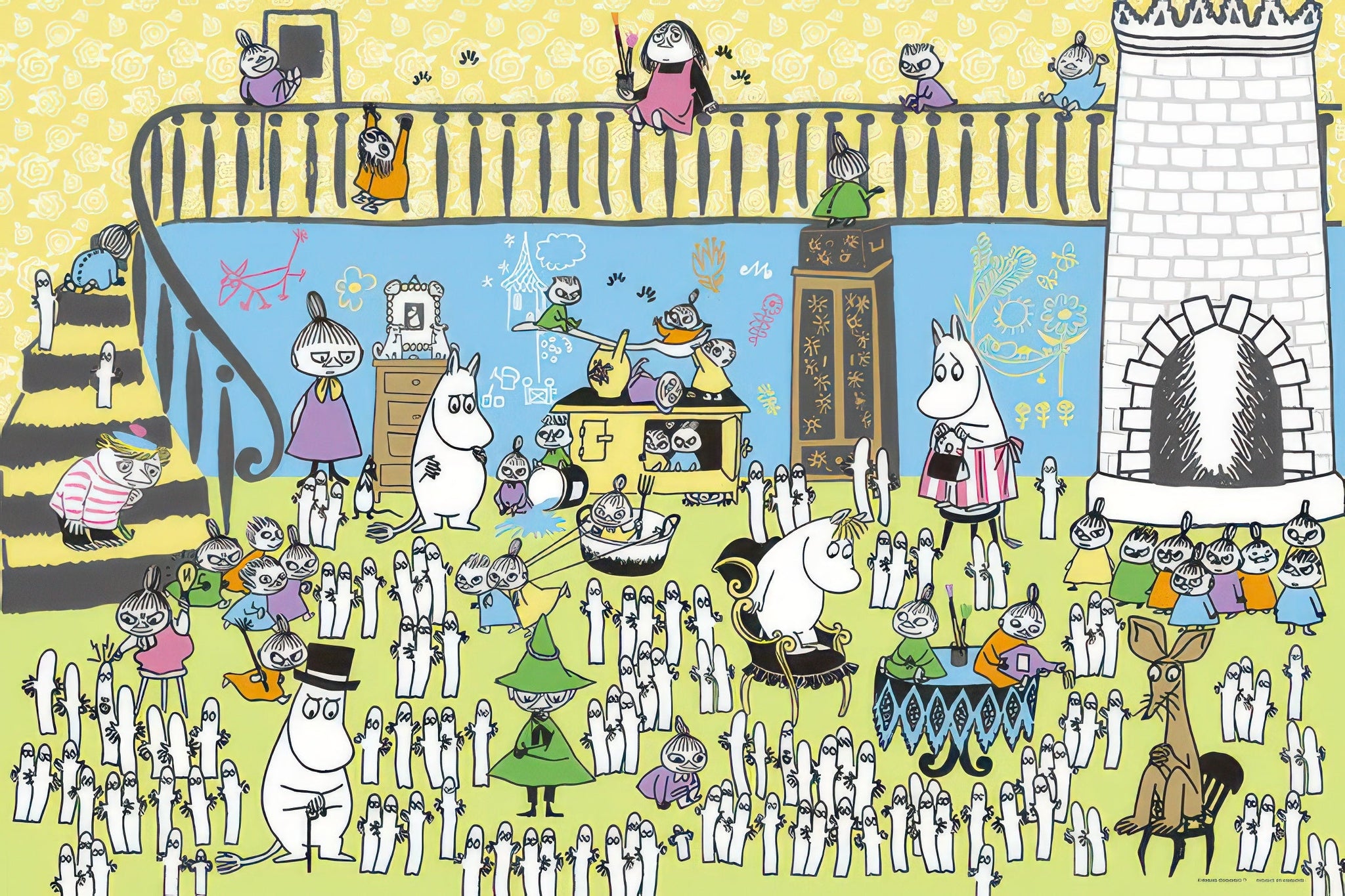 yanoman-10-1351-moomin-hattifatteners-party-1000-pieces-jigsaw-puzzle