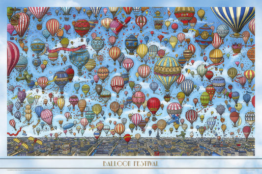 Yanoman 10-1359　Illustration • Balloon Festival　1000 Pieces Jigsaw Puzzle