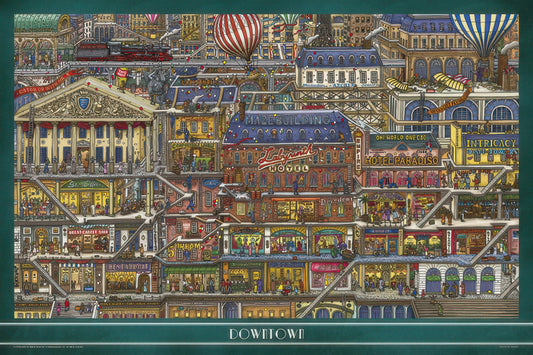 Yanoman 10-1360　Illustration • Downtown　1000 Pieces Jigsaw Puzzle